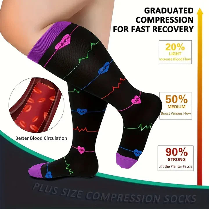 2023 Printed Compression Socks For Men Women