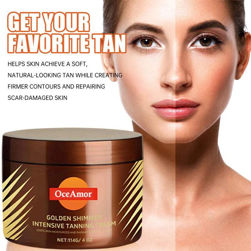 🔥 2025 Summer Hot Sale — Gold Shimmer Tanning Gel | Deep Bronze & Hydrate