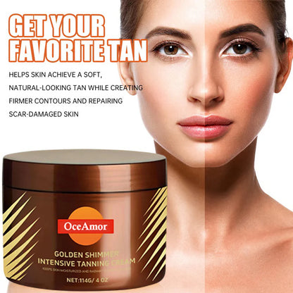 🔥 2025 Summer Hot Sale — Gold Shimmer Tanning Gel | Deep Bronze & Hydrate