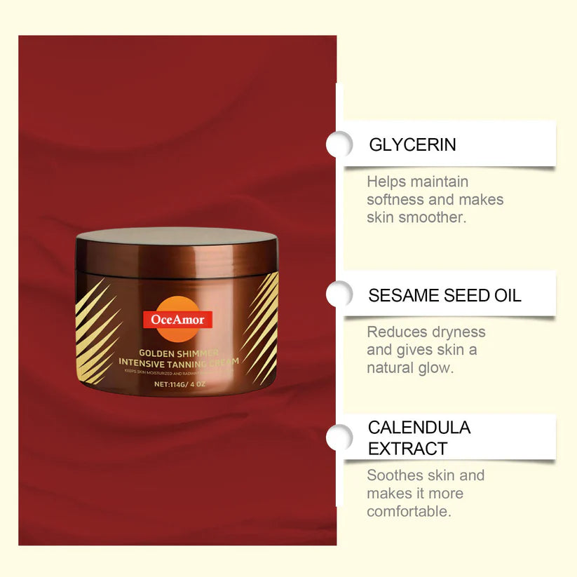 🔥 2025 Summer Hot Sale — Gold Shimmer Tanning Gel | Deep Bronze & Hydrate