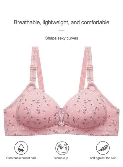 2024 Large size thin underwear anti-sagging bra