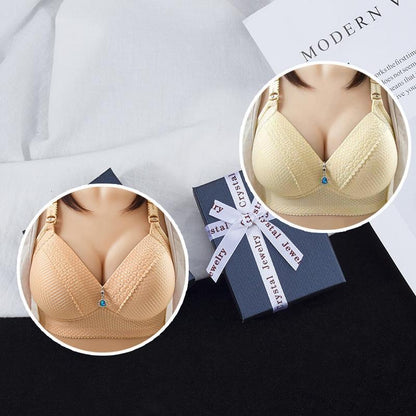 2023 WOMEN BACK BUCKLE COTTON BRAS WIRE FREE PLUS SIZE SHOULDER STRAPS BRASIERES COMFORT