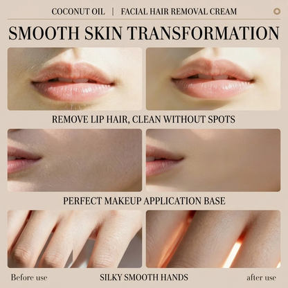 🥥 Painless Hair Removal — Face, Underarms, Legs, & Intimate Areas — Gentle Growth Inhibition: Coconut Hair Removal Cream