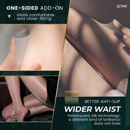 3Pcs pearlescent silk stockings sexy nylon pantyhose