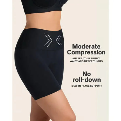 Stay-In-Place Seamless Shaper Short