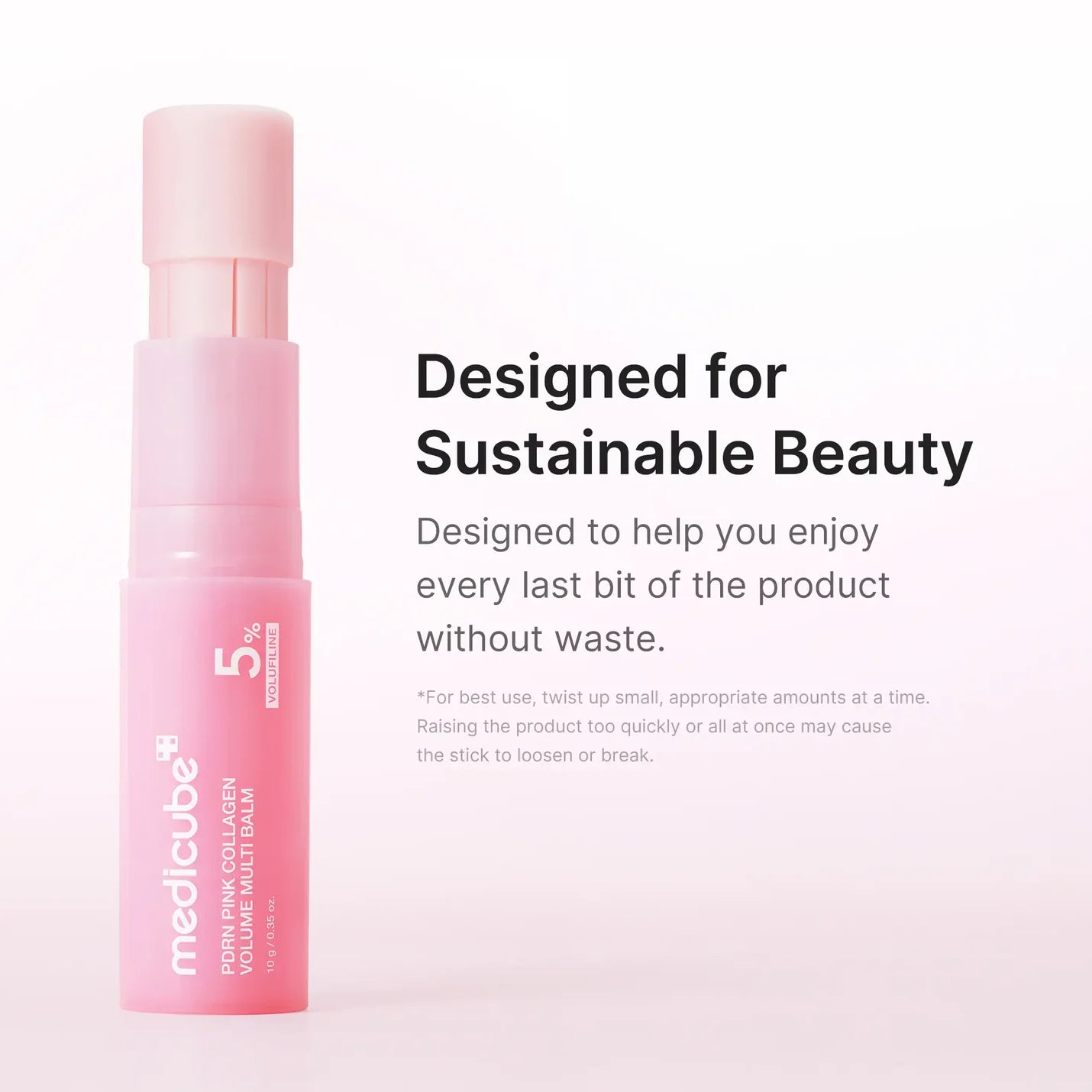 medicube PDRN Pink Collagen Volume Multi Balm Stick | Volufiline, PDRN, NAD, Collagen | Face & Body Balm for Under-Eyes, Neck, Forehead, Smile Lines, Lips | Plumping, Radiance, Line Care | K-Beauty