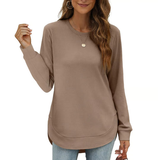 ⏰Hot Sale-Women's Sweatshirt Crewneck Curved Hem