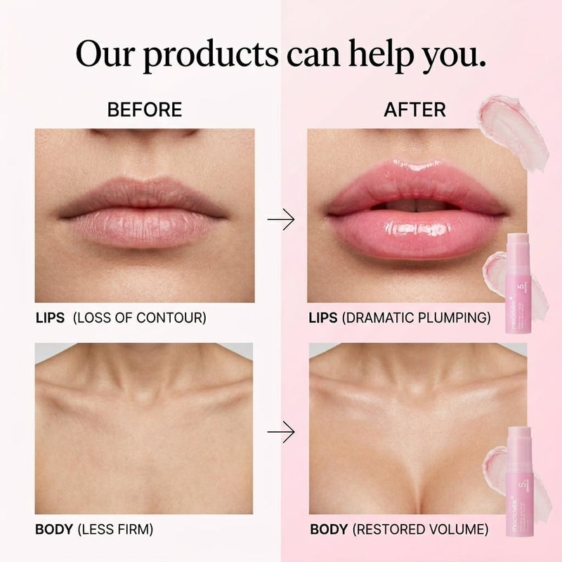 medicube PDRN Pink Collagen Volume Multi Balm Stick | Volufiline, PDRN, NAD, Collagen | Face & Body Balm for Under-Eyes, Neck, Forehead, Smile Lines, Lips | Plumping, Radiance, Line Care | K-Beauty