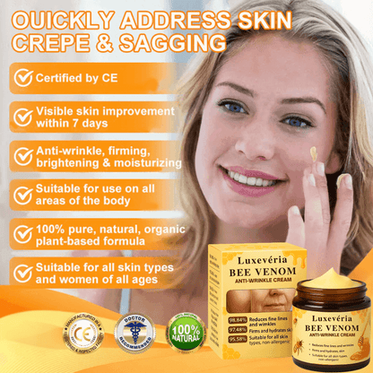 🏆Flash Sale Buy 1 get 1 Free⚡ Luxevéria Bee Venom Firming & Anti-Wrinkle Cream