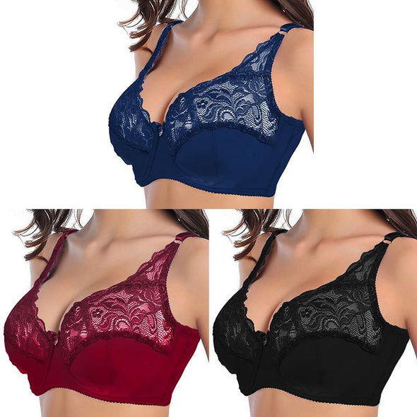 2022 Womens plus size sexy hollow lace bra