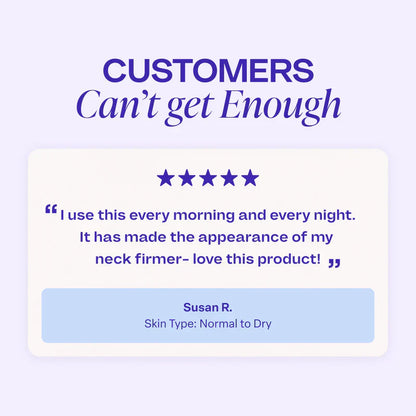 Miracle Neck Cream for "Tech Neck" & "Turkey Neck", Visibly Firmer, Smoother-Looking Skin in 4–8 Weeks