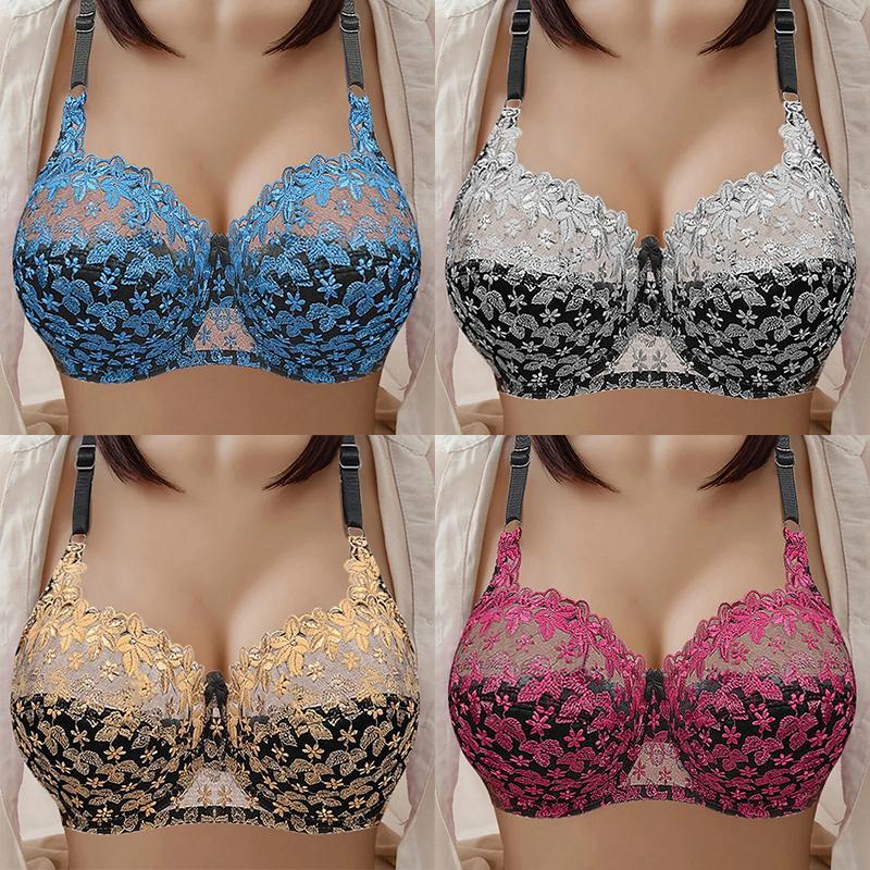PLUS SIZE BRA WOMEN UNDERWEAR WIRE FREE COMFORT SOFT THIN BREATHABLE