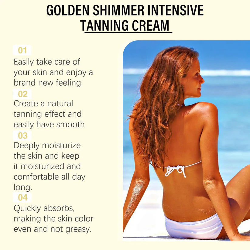🔥 2025 Summer Hot Sale — Gold Shimmer Tanning Gel | Deep Bronze & Hydrate