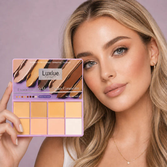 Luxlue Soft Matte Cream Concealer 8-Shade Fade Palette