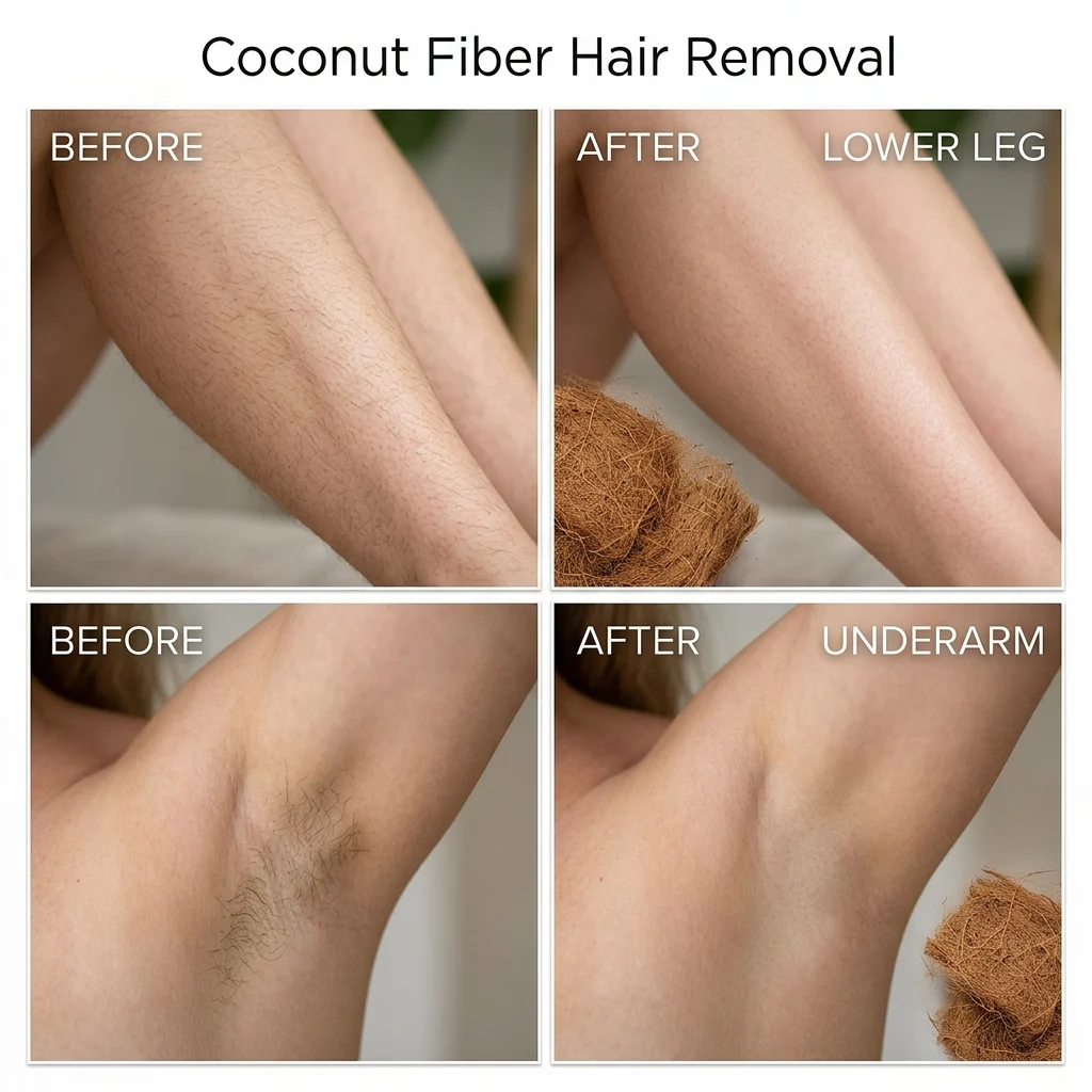 🥥 Painless Hair Removal — Face, Underarms, Legs, & Intimate Areas — Gentle Growth Inhibition: Coconut Hair Removal Cream